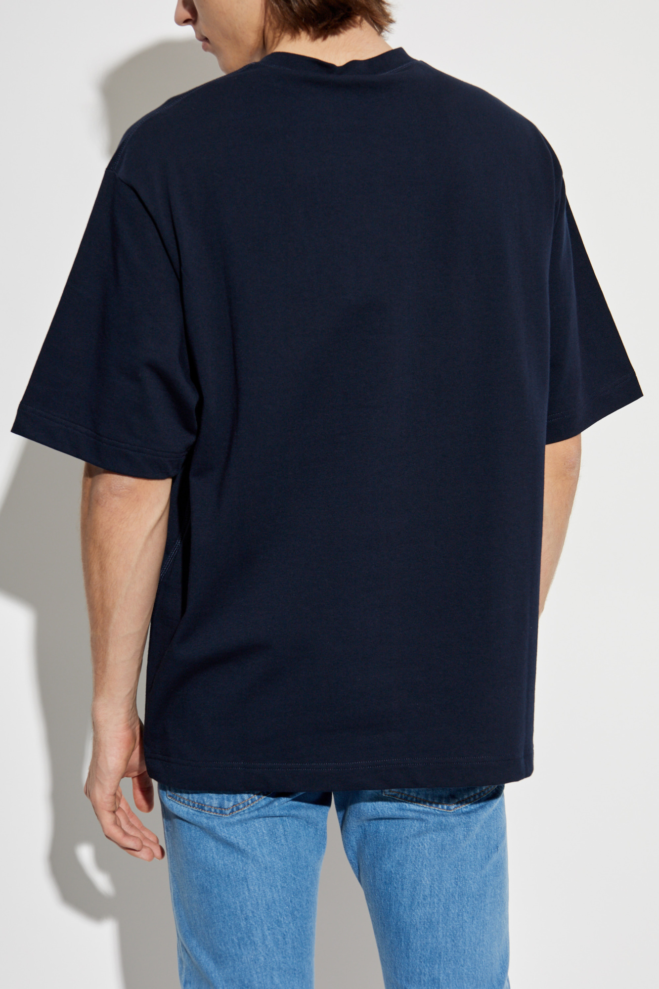 関税込み【  Jeans】 chenille logo t-shirt in navy Limited Edition Champ City Tee | Premium Italian Fabric